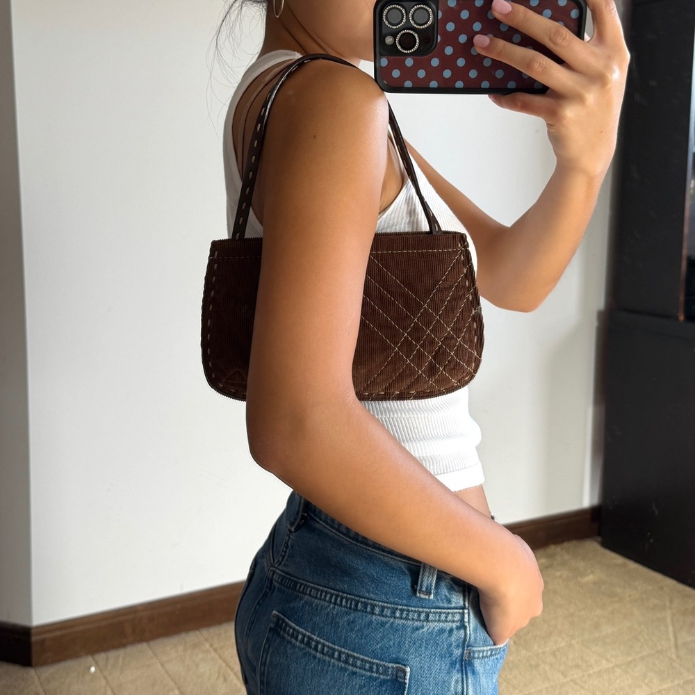Vintage GAP Suede Mini Shoulder Bag - Picture 6 of 8